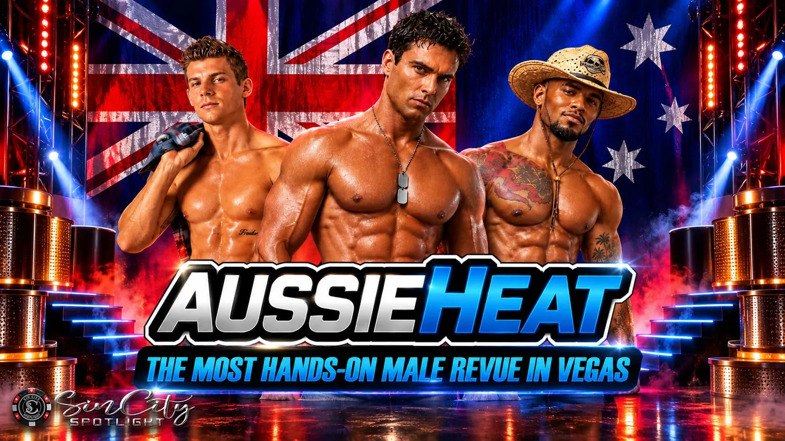 Aussie Heat | Las Vegas' Most Hands-On Male Revue