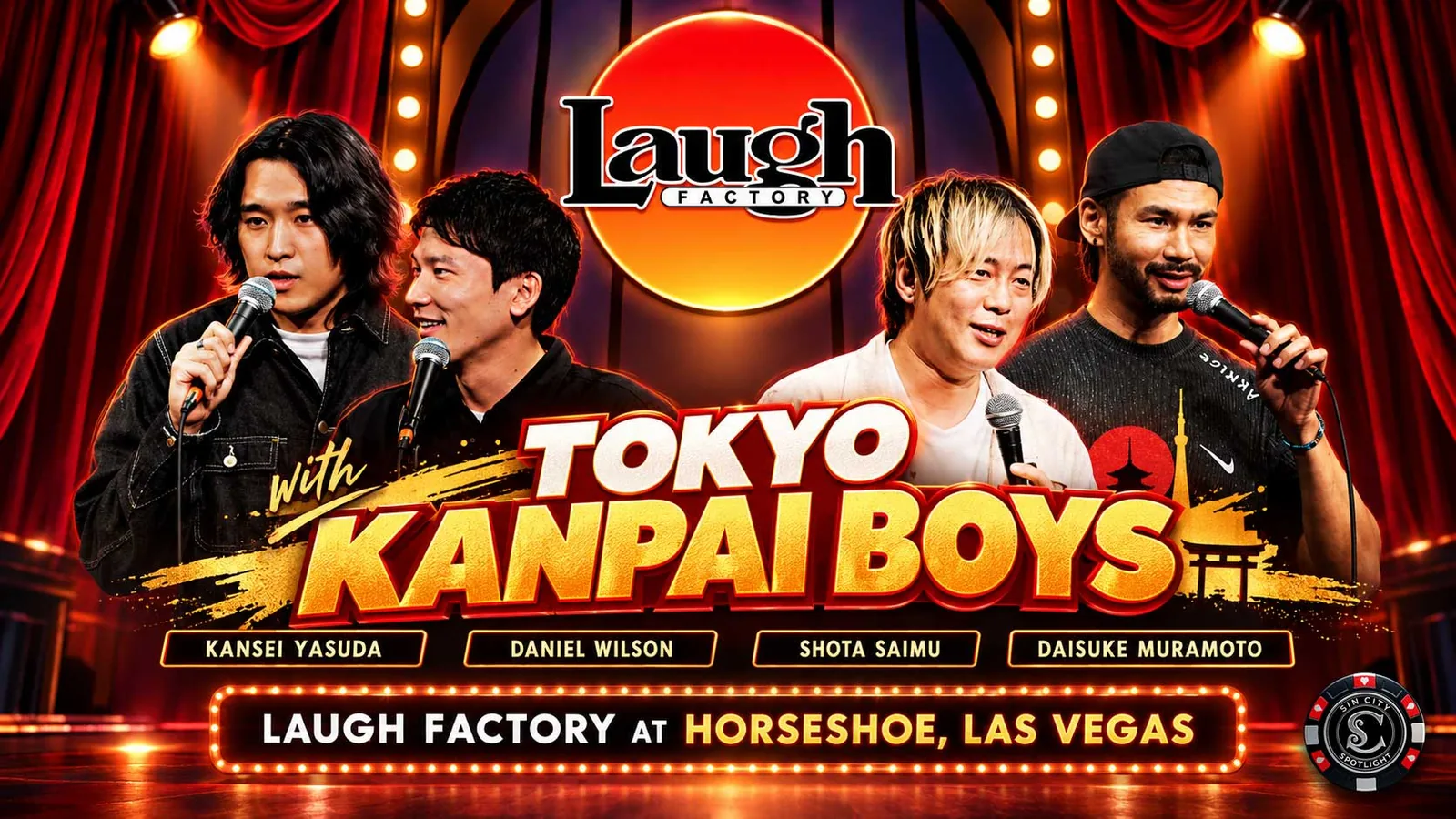 Tokyo Kanpai Boys Comedy Tour At Laugh Factory Las Vegas