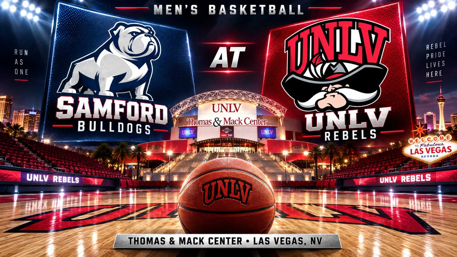 UNLV Rebels Mens Basketball vs. Samford Bulldogs Mens Basketball