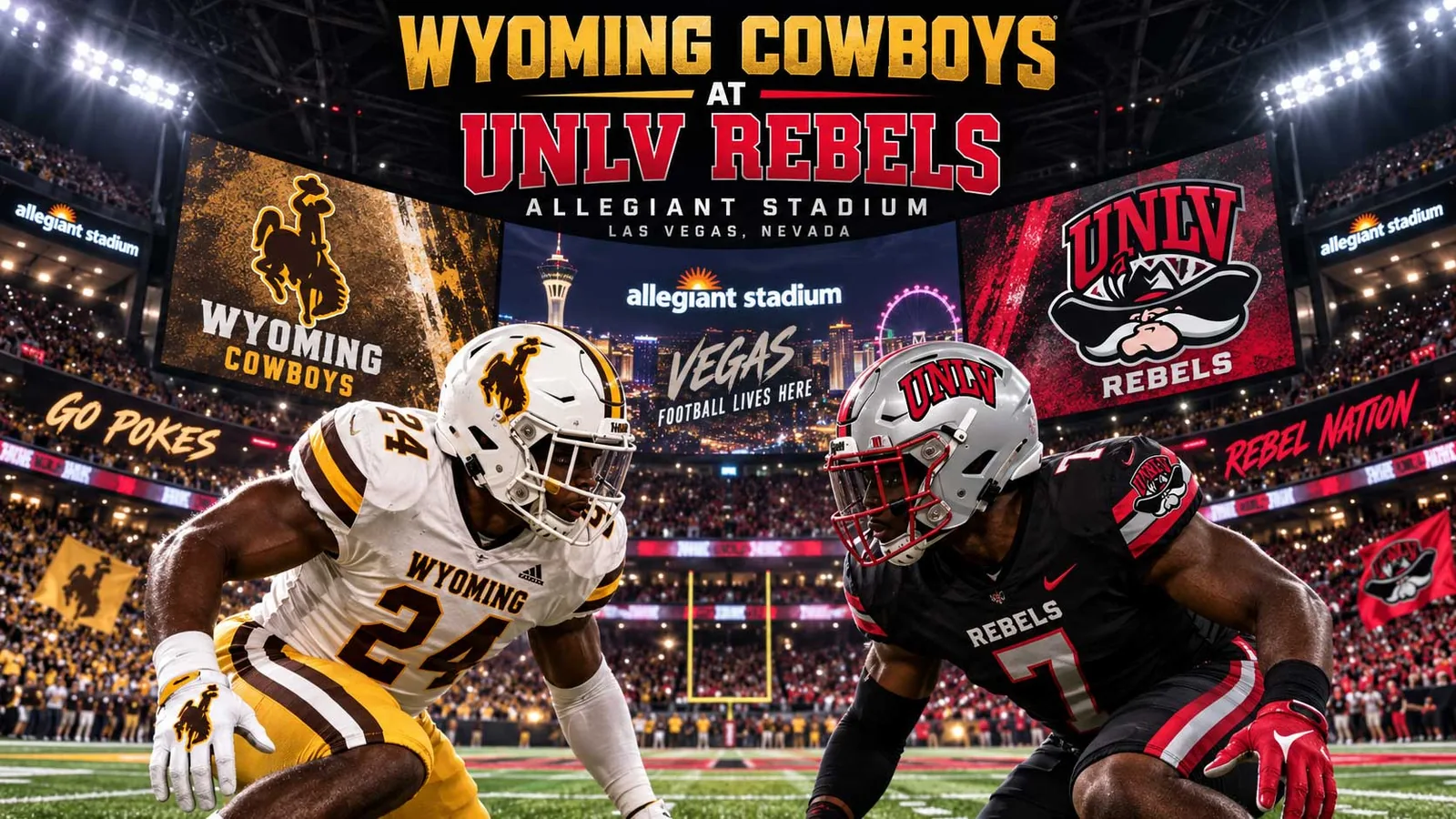 Wyoming Cowboys at UNLV Rebels Football