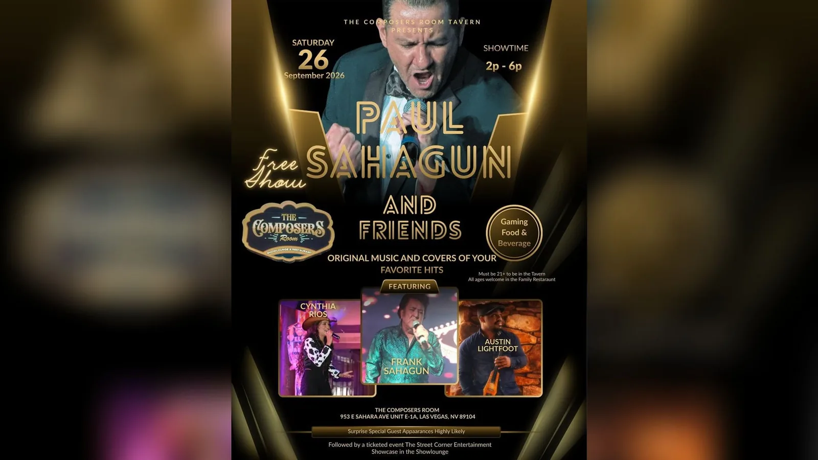 Join Paul Sahagun and Friends