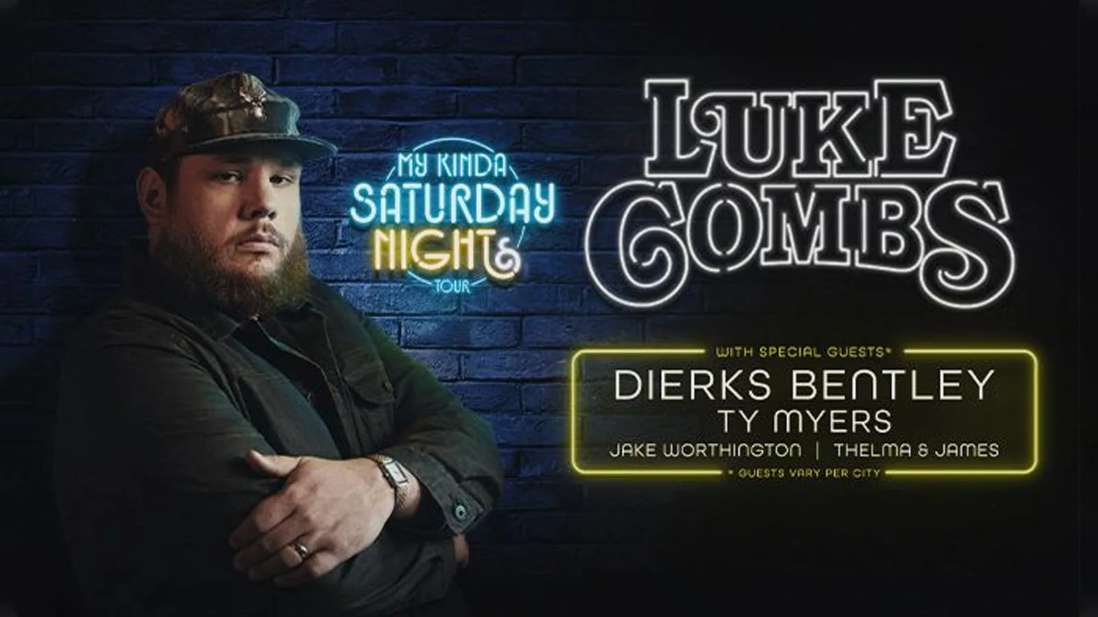Luke Combs with Dierks Bentley, Ty Myers and Thelma & James