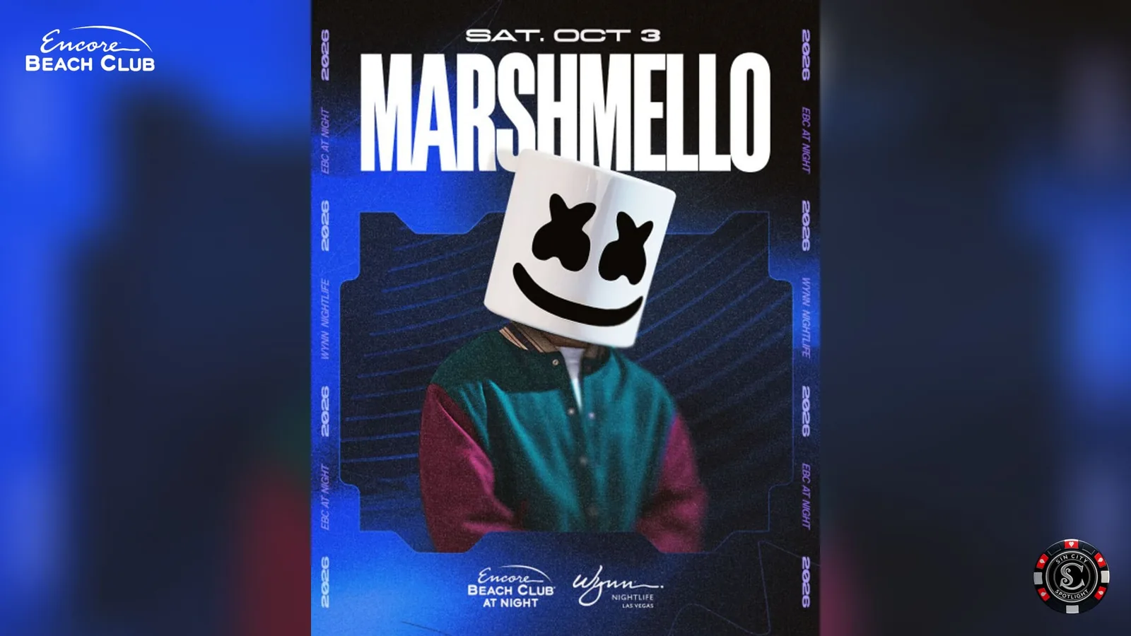 Marshmello at Encore Beach Club at Night