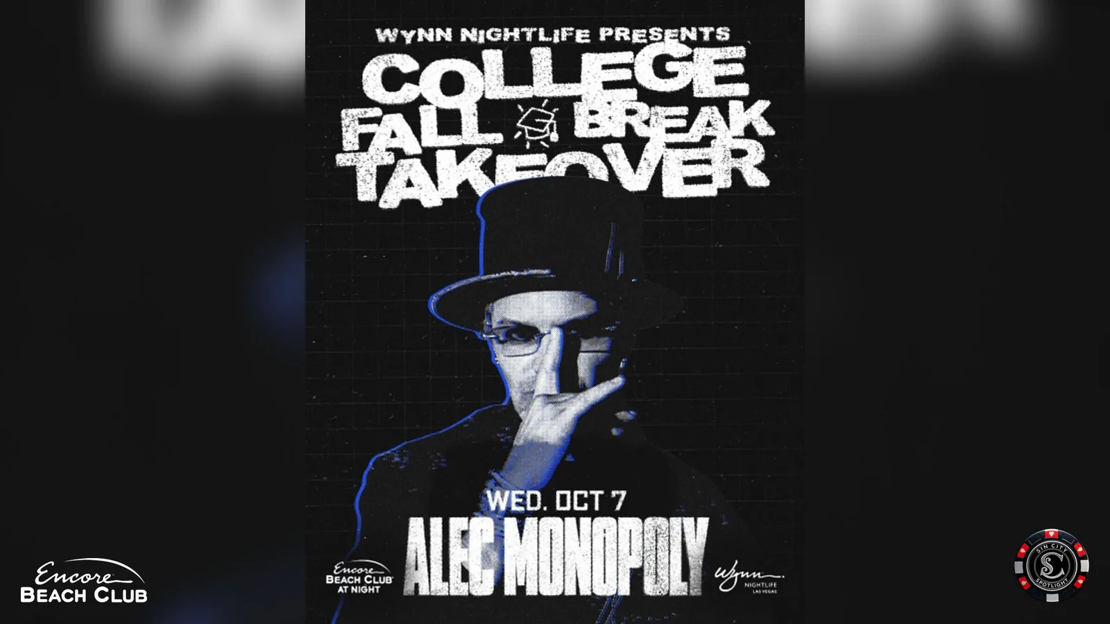 Alec Monopoly at Encore Beach Club at Night
