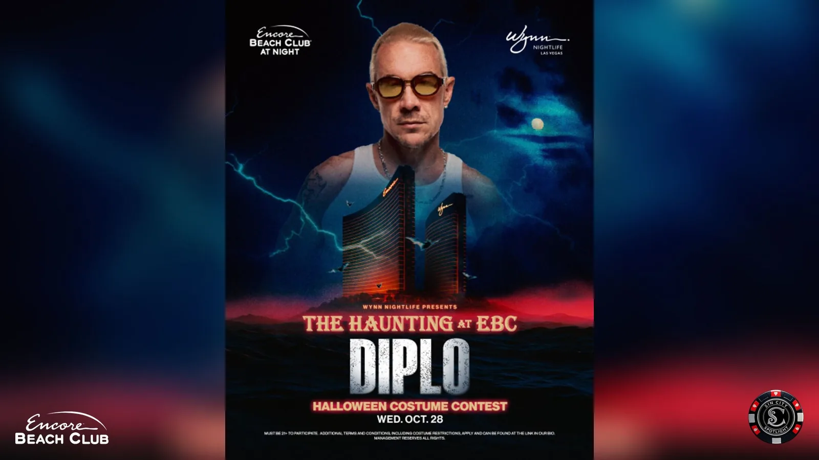 Diplo at Encore Beach Club at Night