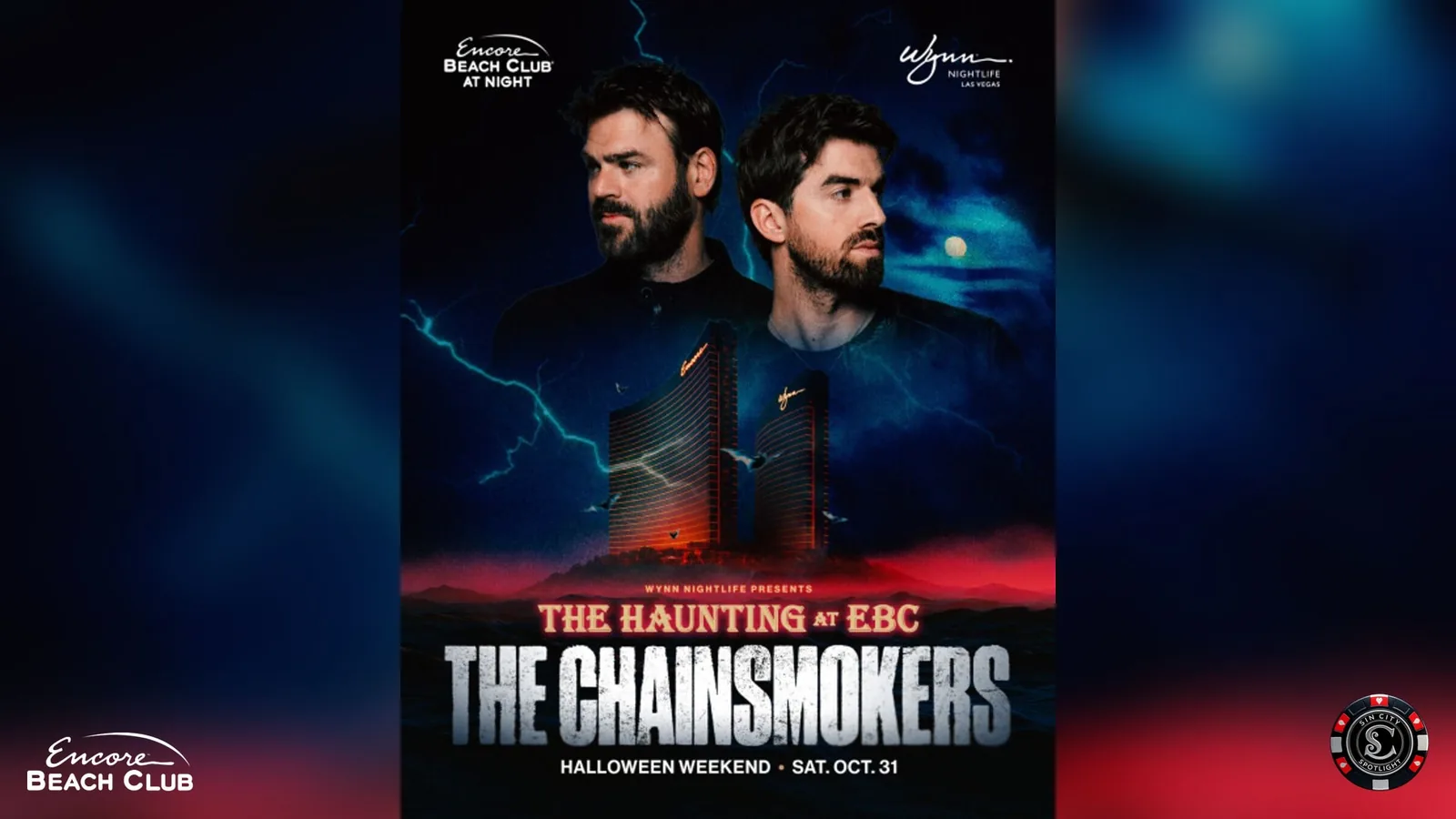 The Chainsmokers at Encore Beach Club at Night