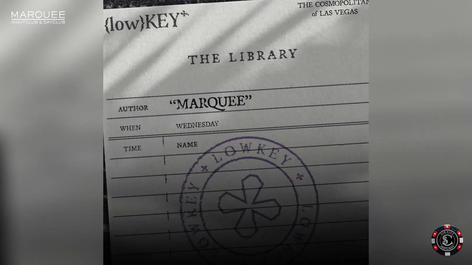 Belladonna - Lowkey in the Library at Marquee Nightclub
