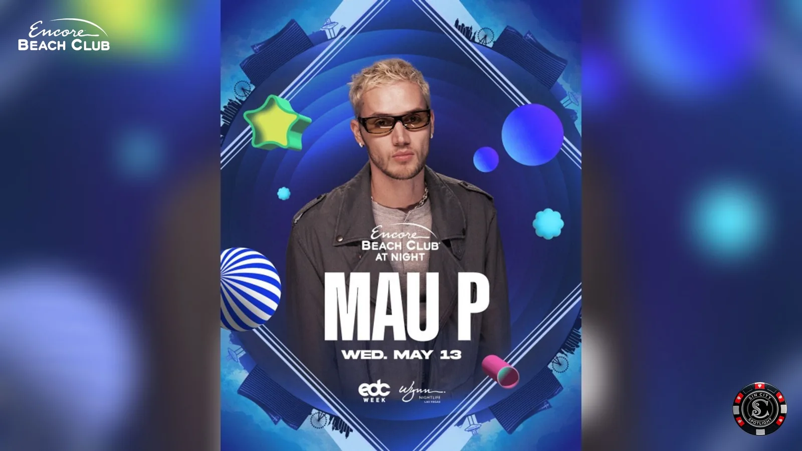 Mau P at Encore Beach Club at Night