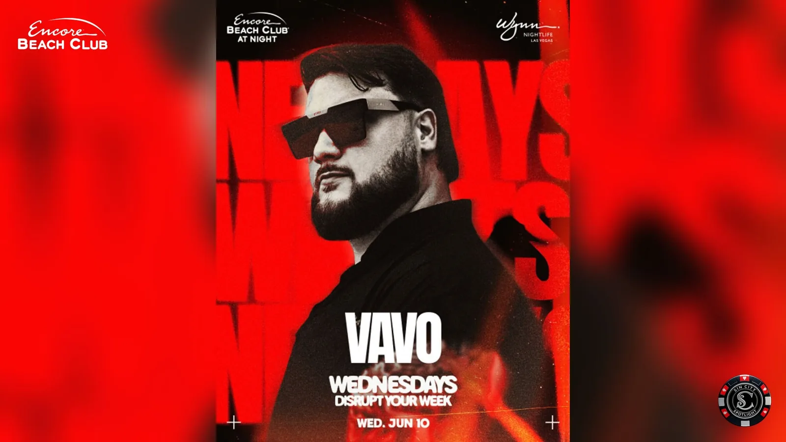 VAVO at Encore Beach Club at Night