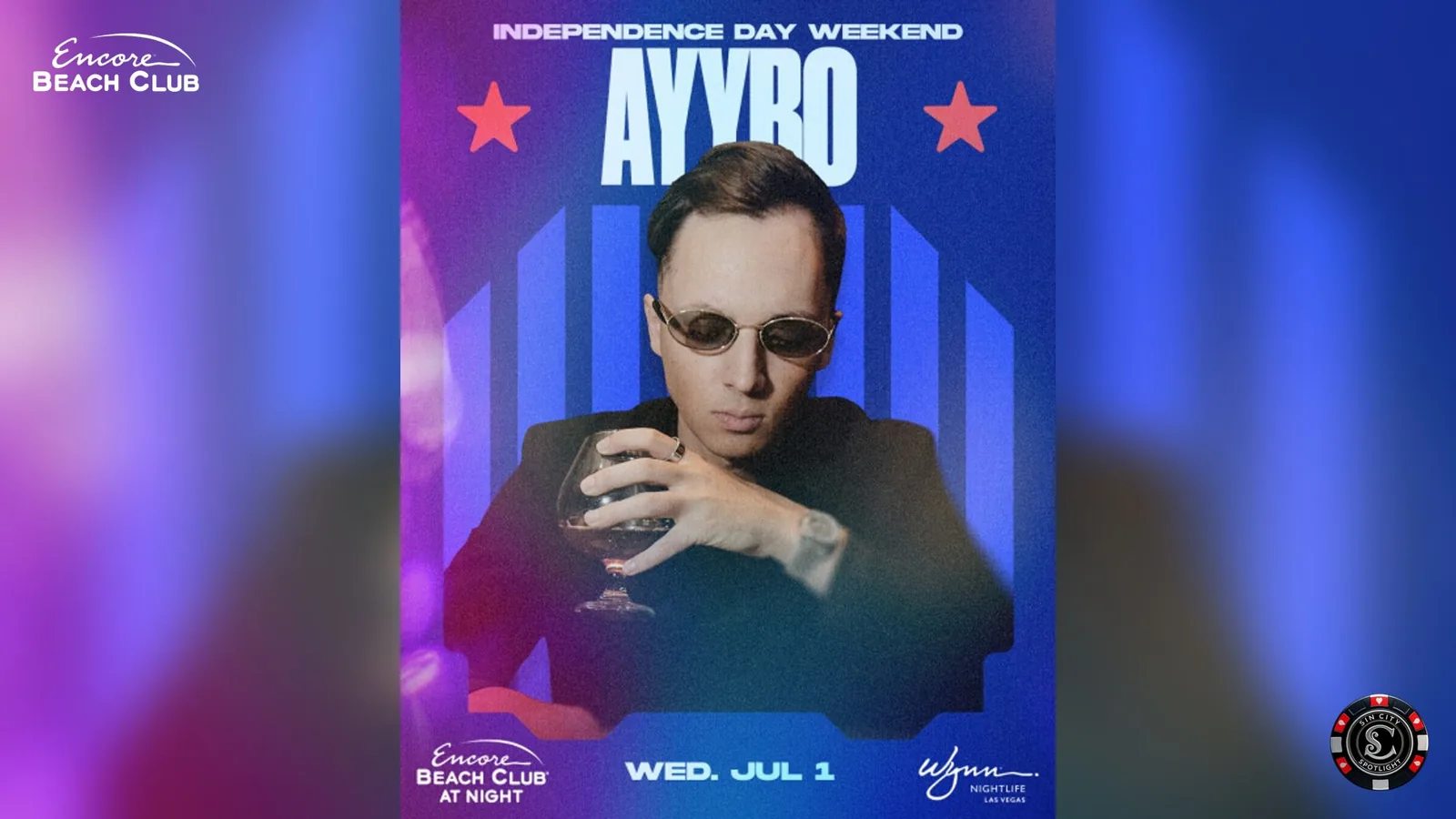 AYYBO at Encore Beach Club at Night