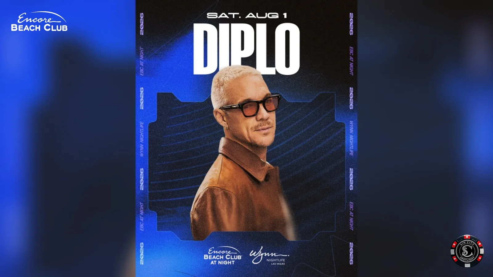 Diplo at Encore Beach Club at Night