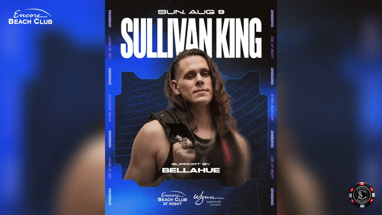 Sullivan King at Encore Beach Club at Night