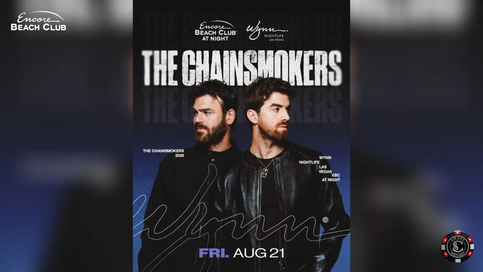 The Chainsmokers at Encore Beach Club at Night