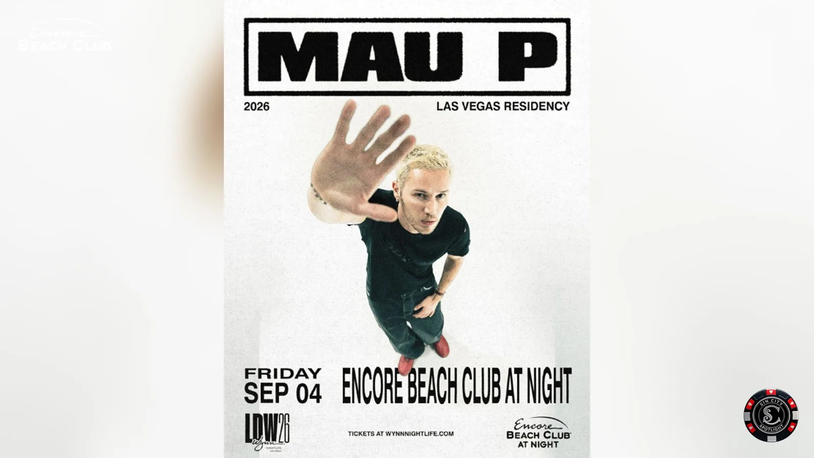 Mau P at Encore Beach Club at Night