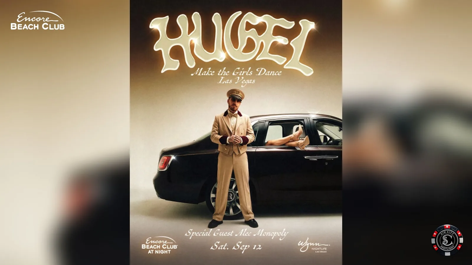 Hugel with Special Guest Alec Monopoly at Encore Beach Club at Night