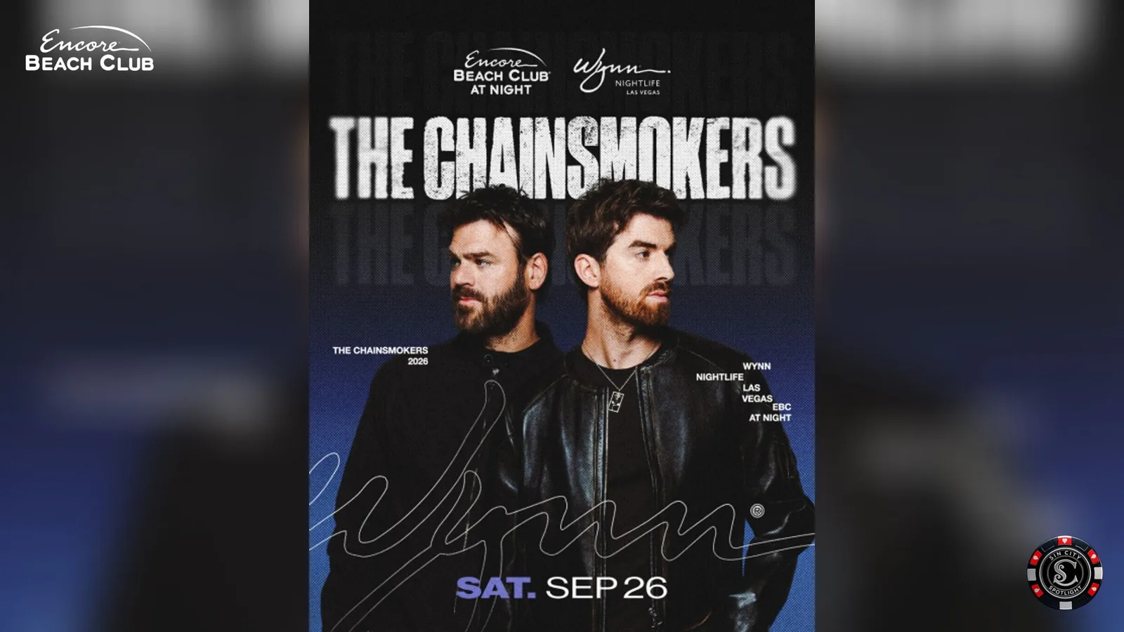 The Chainsmokers at Encore Beach Club at Night